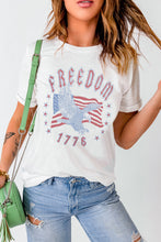 Load image into Gallery viewer, FREEDOM Eagle Flag Print 1776 Graphic Tee
