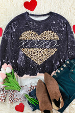 Load image into Gallery viewer, XOXO Heart Leopard Splicing Pullover Sweatshirt
