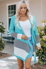 Load image into Gallery viewer, Loose Fit Stripe Colorblock Cardigan
