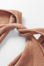 Load image into Gallery viewer, Twist Cutout Back Rib Cuffs Sweater
