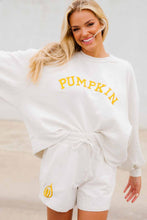 Load image into Gallery viewer, PUMPKIN Flocking Graphic Pullover Sweatshirt and Shorts Set
