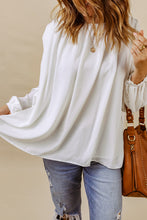 Load image into Gallery viewer, Crew Neck Billowy Sleeve Blouse
