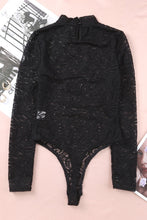 Load image into Gallery viewer, Long Sleeve High Neck Skinny Lace Bodysuit
