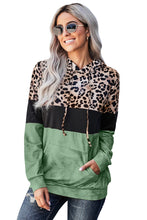 Load image into Gallery viewer, Leopard Tie Dye Colorblock Hoodie
