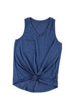 Load image into Gallery viewer, V Neck Racerback Tank Top with Pocket
