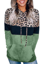 Load image into Gallery viewer, Leopard Tie Dye Colorblock Hoodie
