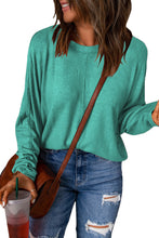 Load image into Gallery viewer, Solid Color Patchwork Long Sleeve Top
