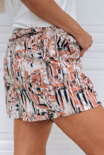 Load image into Gallery viewer, Multicolor Dazzling Print Ruffle Trim Drawstring Shorts
