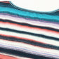 Multicolor Striped Crisscross Neck Short Sleeve Top
