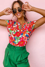Load image into Gallery viewer, Floral Split Neck Top
