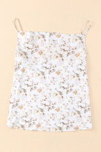 Load image into Gallery viewer, Beige Floral Print Drape Front Tank Top
