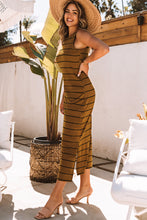 Load image into Gallery viewer, Stripe Print Open Back Sleeveless Maxi Dress with Slits
