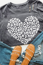 Load image into Gallery viewer, Leopard Kiss Print Valentines Heart Graphic Tee
