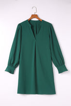 Load image into Gallery viewer, Split V Neck Ruffled Sleeves Shirt Dress

