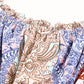 Multicolor Bohemian Floral Print Off Shoulder Blouse
