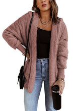 Load image into Gallery viewer, Soft Fleece Hooded Open Front Coat

