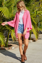 Load image into Gallery viewer, Open Front Kimono Sleeves Knit Cardigan
