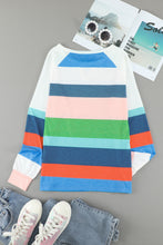 Load image into Gallery viewer, Striped Color Block Long Sleeve Top
