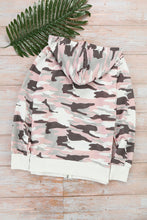 Load image into Gallery viewer, Camo Print Zip Hoodie
