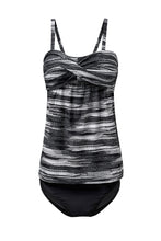 Load image into Gallery viewer, Tie Dye Striped Tummy Control Tankini
