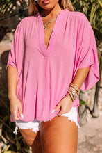 Load image into Gallery viewer, Plus Size Flowy V Neck Blouse
