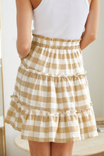 Load image into Gallery viewer, Multicolor Plaid Print Ruffle Tiered Mini Skirt
