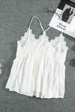 Load image into Gallery viewer, Lace Splicing Ruffled V Neck Cami Top
