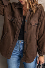 Load image into Gallery viewer, Turn Down Collar Buttoned Shirt Jacket
