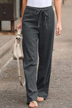 Load image into Gallery viewer, Elastic Waist Drawstring Wide Leg Pants
