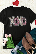 Load image into Gallery viewer, XOXO Leopard Letter Print T Shirt
