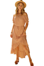 Load image into Gallery viewer, Glaze High Low Off The Shoulder Maxi Dress
