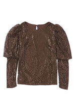 Load image into Gallery viewer, Puff Sleeve Sequin Top
