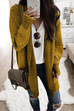 Load image into Gallery viewer, Plaid Knitted Long Open Front Cardigan
