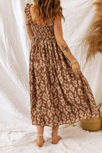 Load image into Gallery viewer, Ruffled Straps Smocked Floral Maxi Dress
