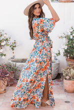 Load image into Gallery viewer, Floral Print Wrap Belted Maxi Dress
