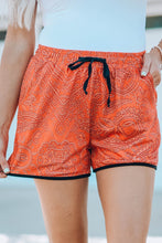 Load image into Gallery viewer, Tribal Print Drawstring Mid Waist Shorts
