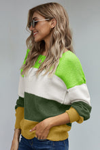 Load image into Gallery viewer, Pullover Colorblock Winter Sweater
