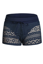 Load image into Gallery viewer, Lace Shorts Attached Swim Bottom
