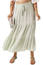 Load image into Gallery viewer, Drawstring High Waist Tiered Long Skirt
