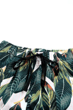 Load image into Gallery viewer, Leaves Print Drawstring Casual Elastic Waist Pocketed Shorts
