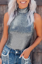 Load image into Gallery viewer, Sequin High Neck Sleeveless Bodysuit
