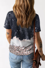 Load image into Gallery viewer, Leopard Print Detail Bleached Tee
