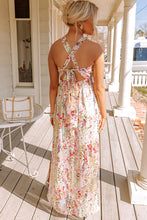 Load image into Gallery viewer, Multicolor Crisscross Backless Long Floral Dress
