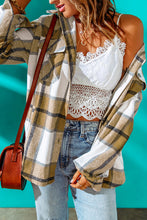 Load image into Gallery viewer, Button-up Pocket Long Sleeve Plaid Shacket
