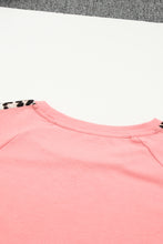 Load image into Gallery viewer, Colorblock Leopard Short Sleeve and Shorts Loungewear
