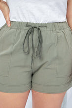 Load image into Gallery viewer, Gray Black/Red/Blue/Green/Gray/Apricot Elastic Waist Drawstring Pocket Shorts
