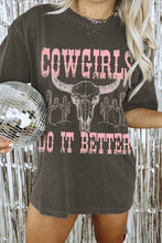 Load image into Gallery viewer, COWGIRLS DO IT BETTER Graphic Print Oversized T Shirt
