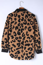 Load image into Gallery viewer, Contrast Trimmed Leopard Teddy Shacket
