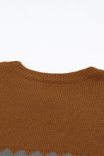 Load image into Gallery viewer, Printed Crew Neck Knit Sweater
