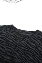 Load image into Gallery viewer, Zebra Print Drop Shoulder Long Sleeve Top
